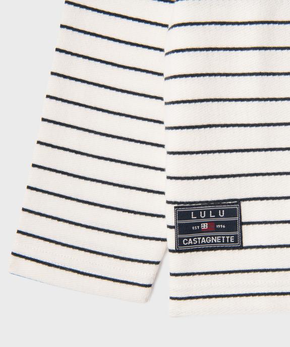 Tee-shirt rayé à col tunisien garçon - LuluCastagnette vue2 - LULU CASTAGNETTE GEMO FOR GOOD - GEMO
