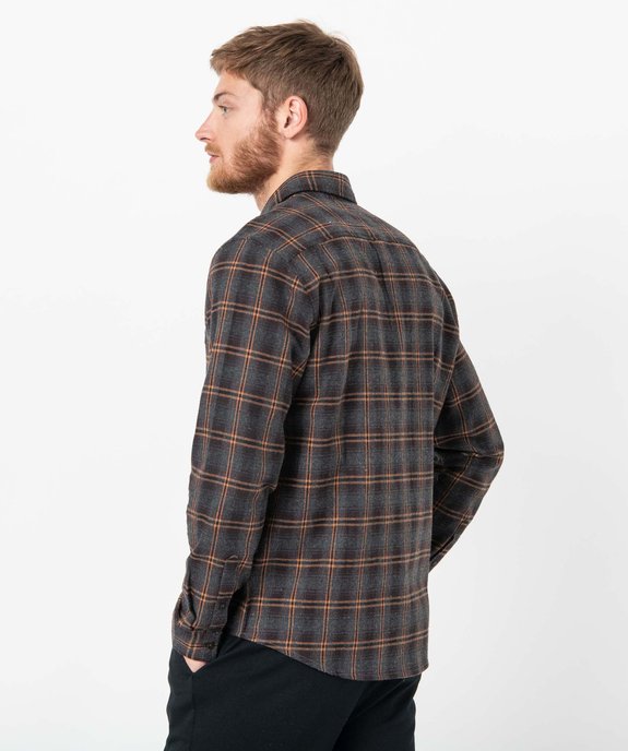 Chemise homme à carreaux à manches longues vue3 - GEMO (HOMME) - GEMO