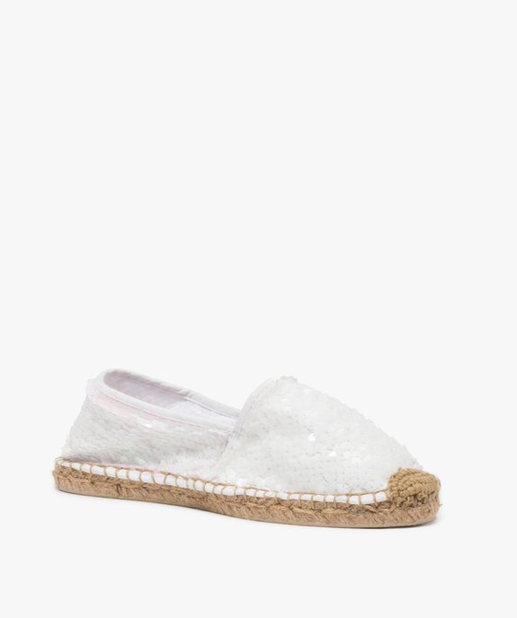 Espadrilles femme à sequins irisés réversibles vue2 - GEMO (PLAGE) - GEMO