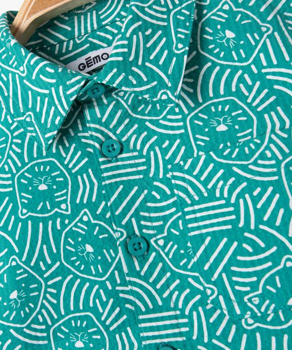 Chemise à manches courtes imprimée bébé garçon vue2 - GEMO(BEBE DEBT) - GEMO