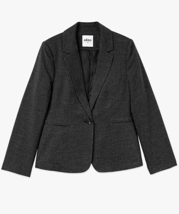 Veste de tailleur motif pied de poule femme vue4 - GEMO(FEMME PAP) - GEMO