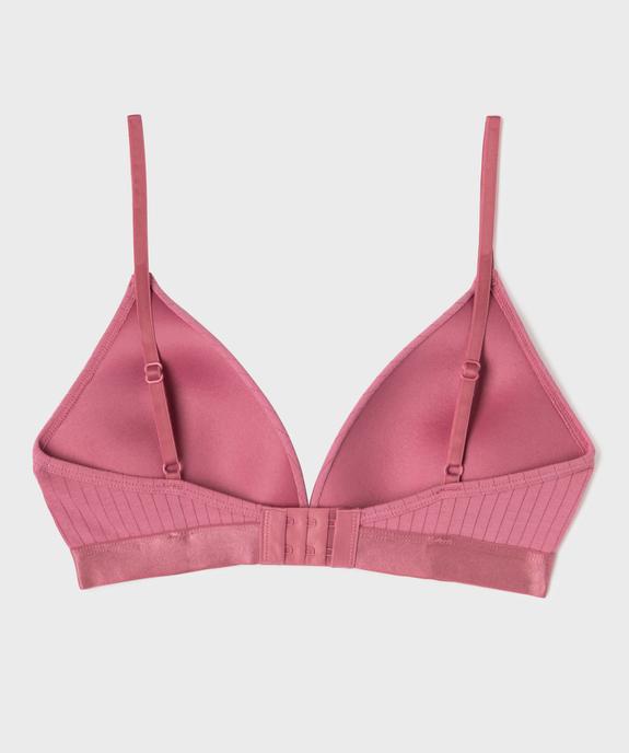 Soutien-gorge triangle à bonnets moussés sans armatures fille vue3 - GEMO 4G FILLE - GEMO