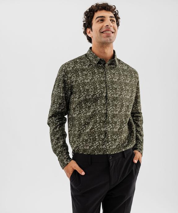 Chemise à motif feuillage homme vue1 - GEMO 4G HOMME - GEMO