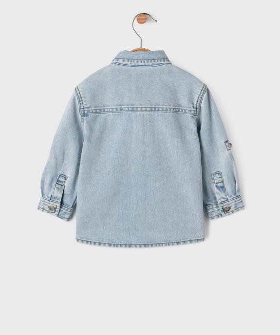Chemise en jean avec manches retroussables bébé garçon vue3 - GEMO 4G BEBE - GEMO