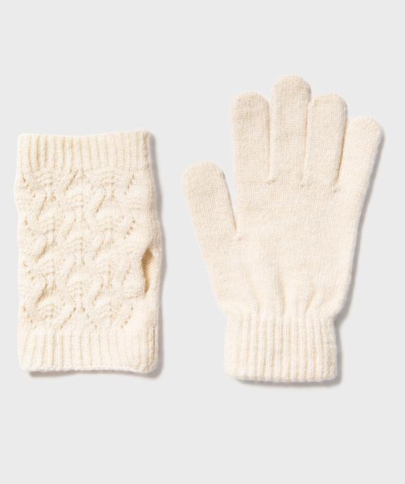 Gants mitaines en maille fantaisie femme vue2 - GEMO (ACCESS) - GEMO