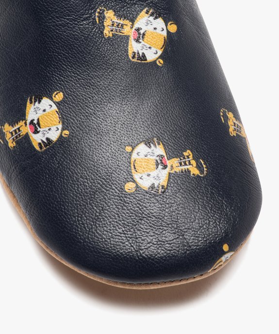 Chaussons bébé garçon en cuir souple imprimé tigres vue6 - GEMO 4G BEBE - GEMO