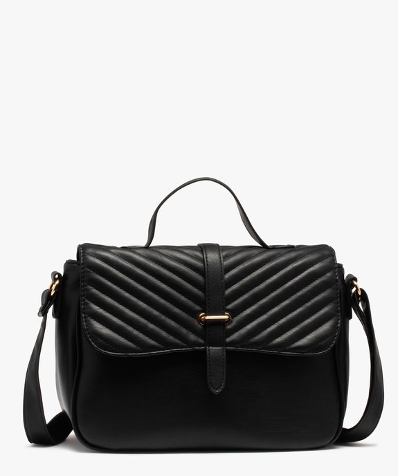 Sac femme forme cartable avec rabat matelassé vue1 - GEMO (ACCESS) - GEMO