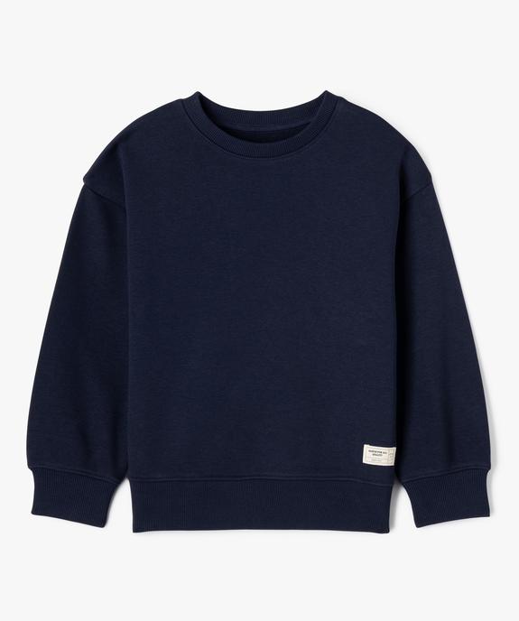 Sweat uni en maille bouclette garçon vue1 - GEMO (ENFANT) - GEMO