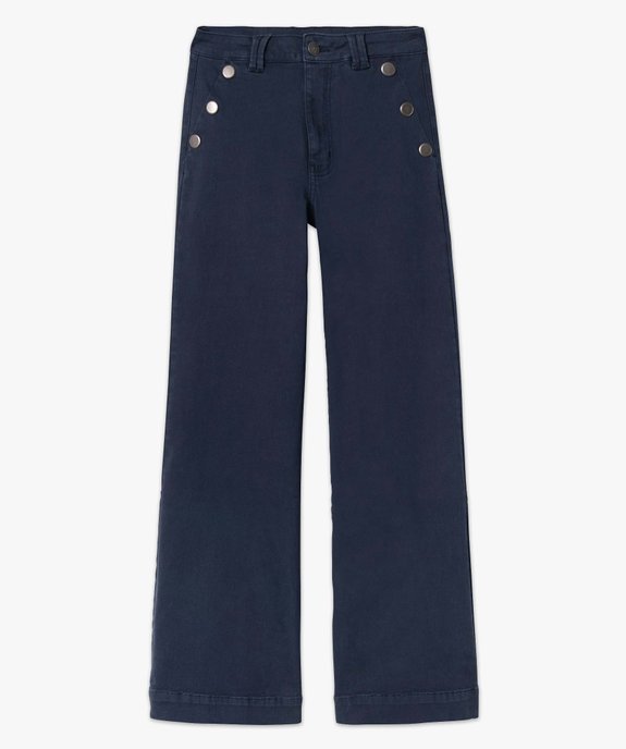 Pantalon femme à pont coupe large - LuluCastagnette vue4 - LULUCASTAGNETTE - GEMO