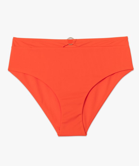 Bas de maillot de bain femme uni forme culotte taille haute vue4 - GEMO (PLAGE) - GEMO