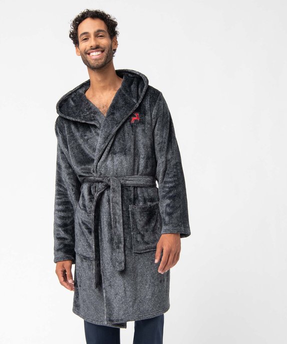Robe de chambre homme avec capuche vue1 - GEMO(HOMWR HOM) - GEMO