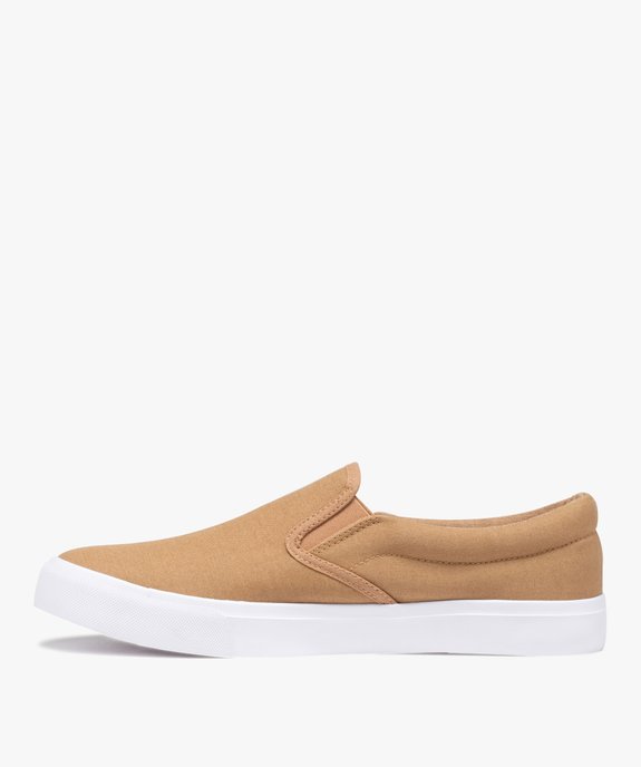 Slippers homme en toile unie vue3 - GEMO 4G HOMME - GEMO