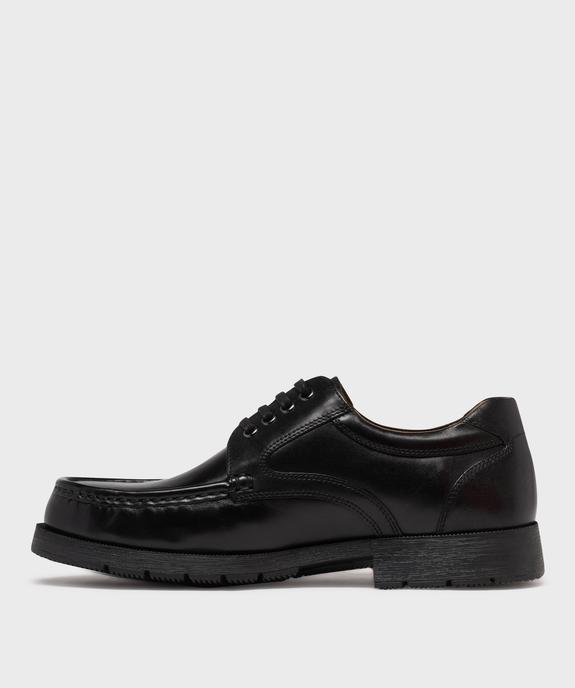 Derbies homme dessus en cuir uni avec lacets plats - Pierre Cardin  vue9 - PIERRE CARDIN CONFORT - GEMO