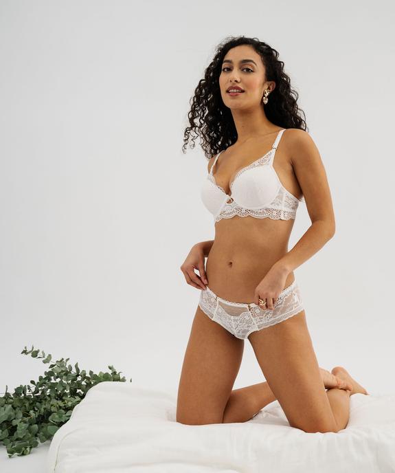 Soutien-gorge push-up en dentelle vue3 - GEMO(HOMWR FEM) - GEMO