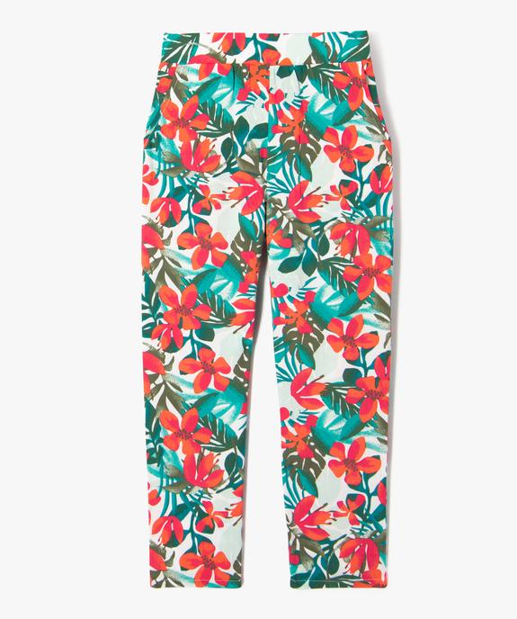 Pantalon fluide imprimé fleuri fille vue1 - GEMO 4G FILLE - GEMO