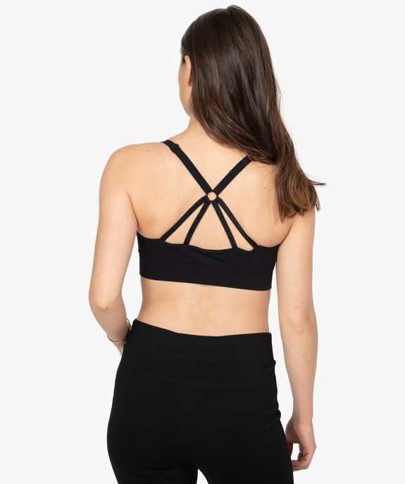Brassière femme spéciale sport avec dos fantaisie - Reebok vue3 - REEBOK - GEMO