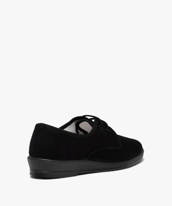 Derbies confort femme dessus en toile unie vue4 - GEMO (CONFORT) - GEMO