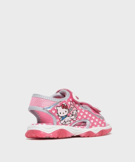 Sandales à scratch à motifs coeurs et chaton fille - Hello Kitty vue4 - HELLO KITTY - GEMO