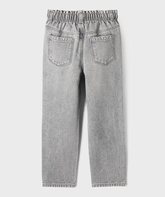 Jean slouchy à taille haute ajustable fille vue11 - GEMO (ENFANT) - GEMO