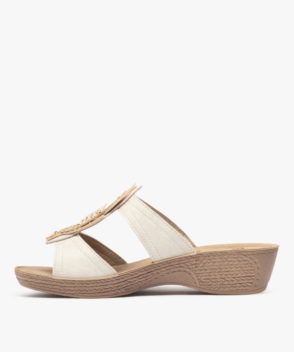 Sandales confort forme mule femme avec fermeture scratch vue3 - G'FLEX - GEMO