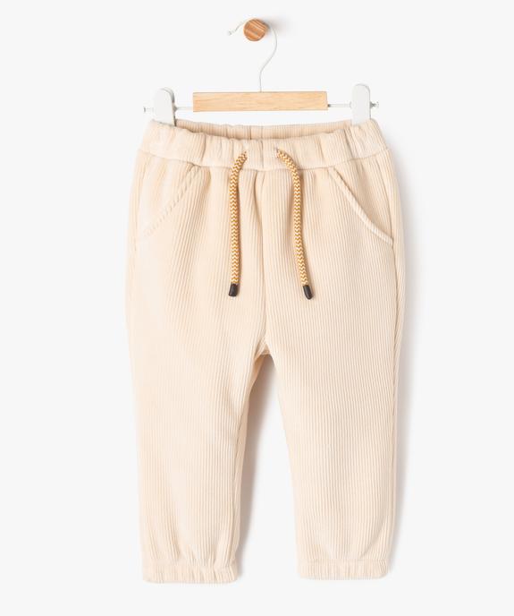 Pantalon en velours côtelé avec doublure polaire bébé vue1 - GEMO(BEBE DEBT) - GEMO