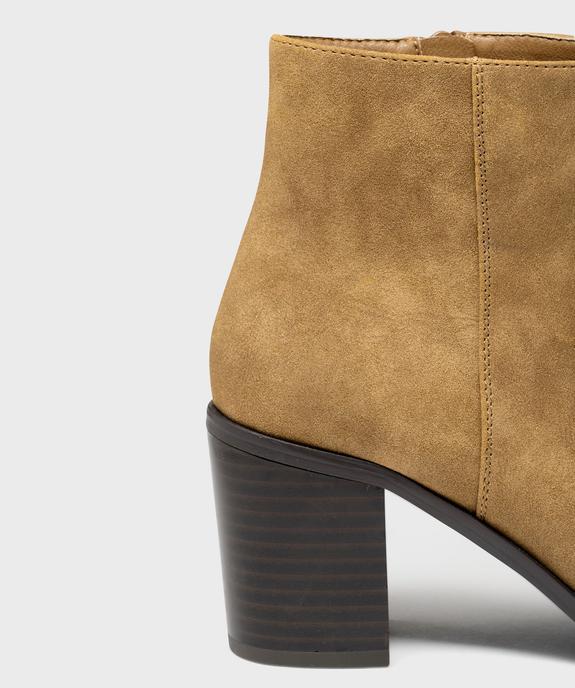 Bottines à bout carré et talon bloc femme - Follow Me vue6 - FOLLOW ME G4G - GEMO
