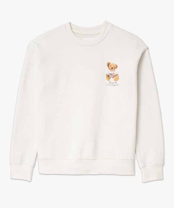 Sweat molletonné avec motif poitrine femme - LuluCastagnette vue5 - LULUCASTAGNETTE - GEMO