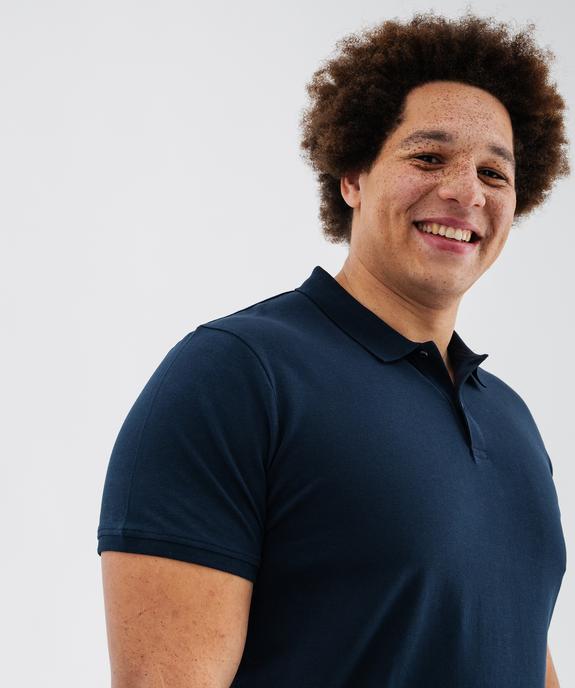 Polo manches courtes en coton homme vue5 - GEMO 4G HOMME - GEMO