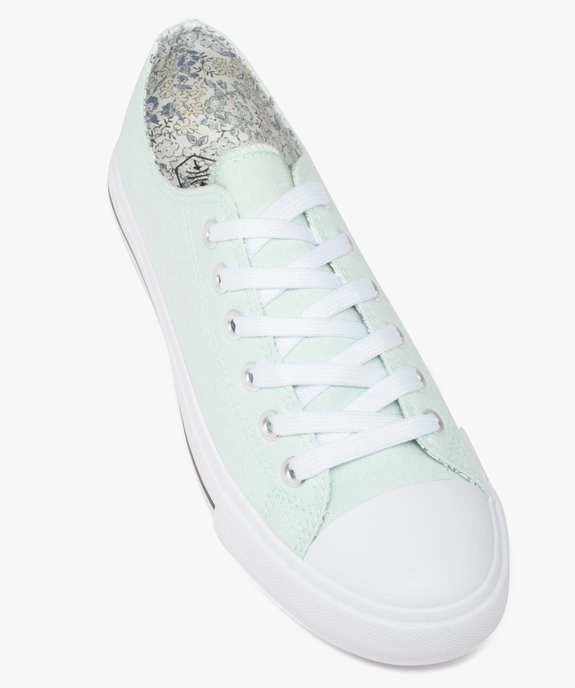 Baskets femme en toile à bout renforcé fermeture lacets vue5 - GEMO 4G FEMME - GEMO