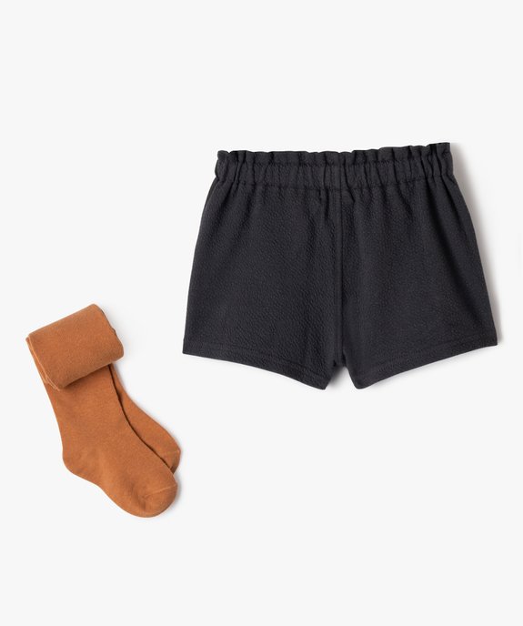 Ensemble bébé fille 2 pièces : short et collants chauds vue4 - GEMO(BEBE DEBT) - GEMO