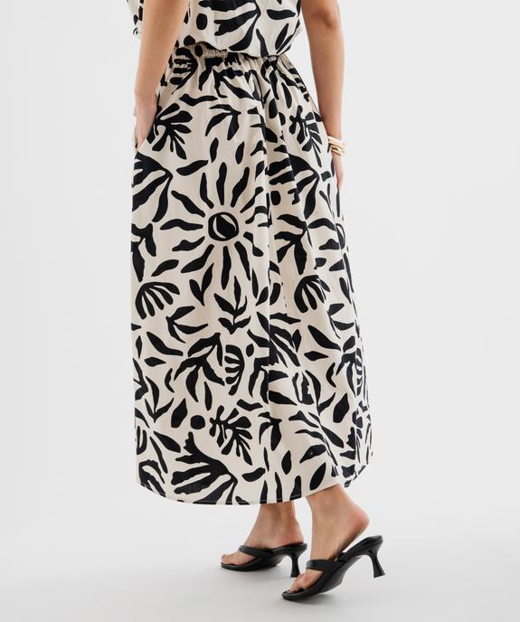 Jupe longue ample à motifs femme vue3 - GEMO(FEMME PAP) - GEMO