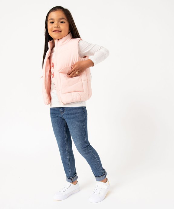 Blouson fille sans manches en matière matelassée déperlante vue5 - GEMO 4G FILLE - GEMO