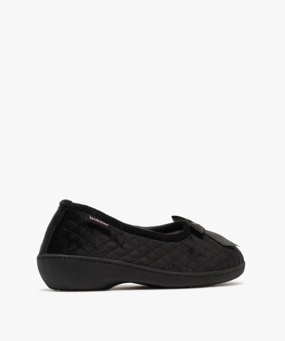Chaussons ballerines en velours femme - Isotoner vue4 - ISOTONER - GEMO