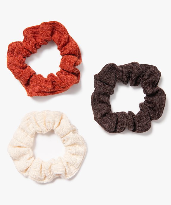 Chouchou en maille côtelée femme (lot de 3) vue1 - GEMO (ACCESS) - GEMO