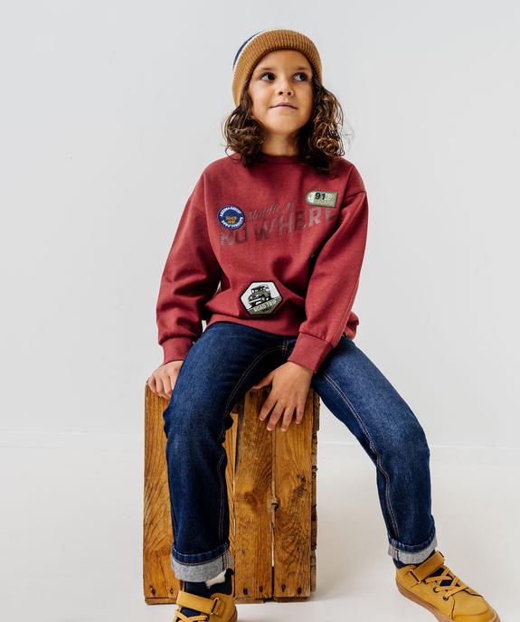 Jean regular en coton avec taille ajustable garçon vue5 - GEMO 4G GARCON - GEMO