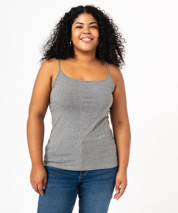 Débardeur femme grande taille uni à fines bretelles  vue5 - GEMO 4G GT - GEMO