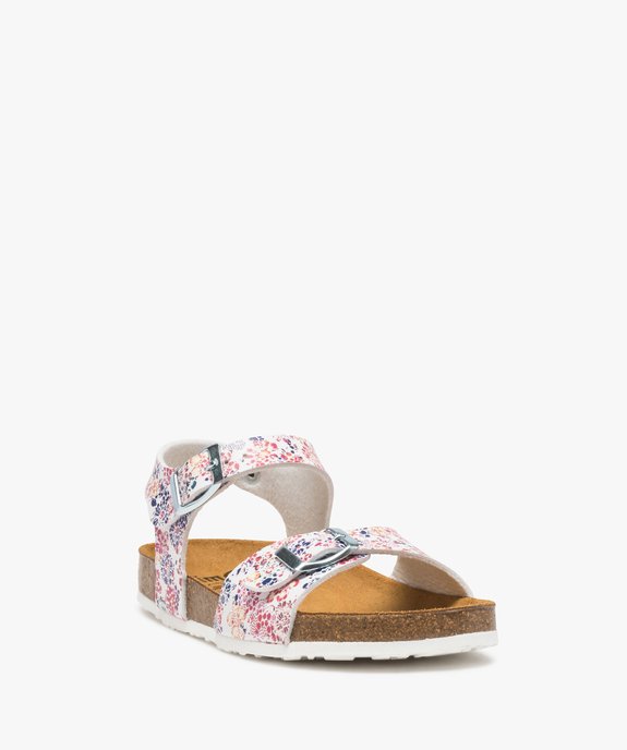 Sandales fille à semelle liège et larges brides à boucle vue2 - GEMO (ENFANT) - GEMO