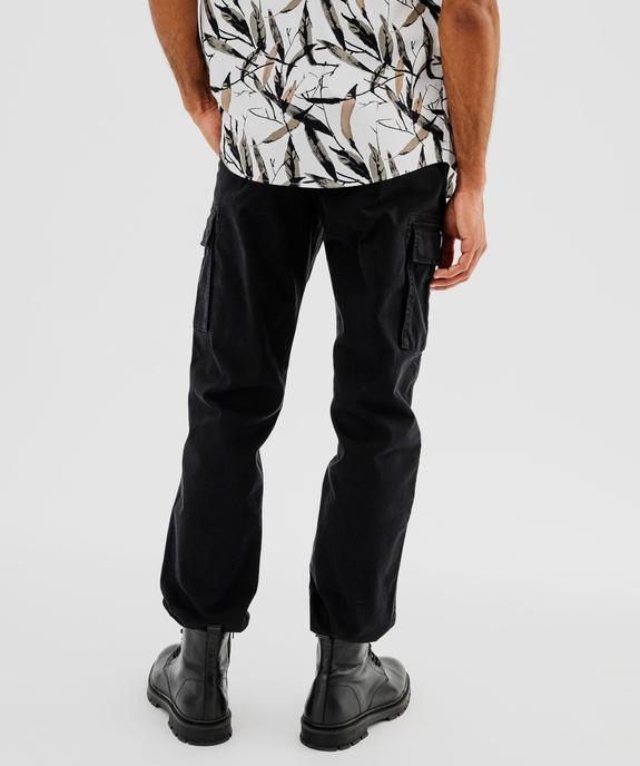 Pantalon cargo coupe straight en coton stretch homme vue7 - GEMO (HOMME) - GEMO