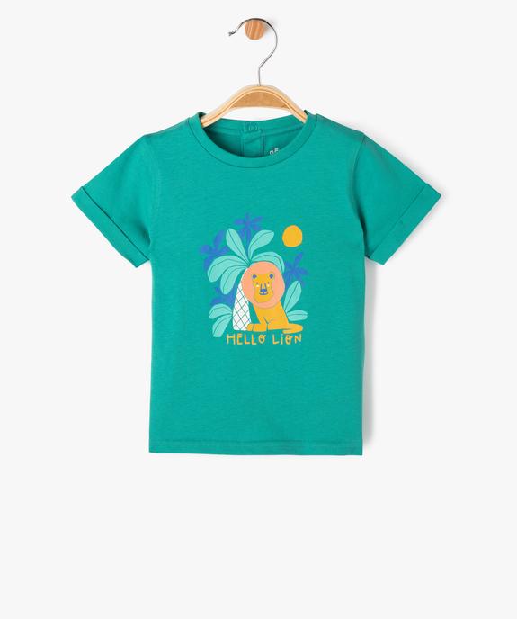 Tee-shirt à manches courtes avec motif jungle bébé garçon vue1 - GEMO(BEBE DEBT) - GEMO