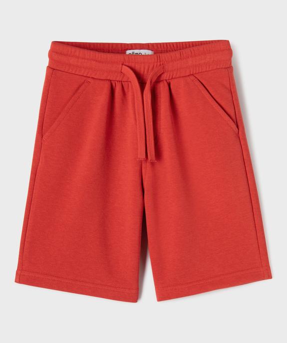 Bermuda en maille French Terry avec ceinture ajustable garçon vue1 - GEMO 4G GARCON - GEMO