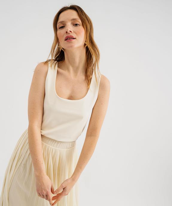 Débardeur à larges bretelles et col carré en microfibre femme vue2 - GEMO(FEMME PAP) - GEMO