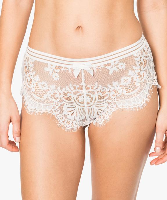 Shorty en dentelle avec élastique fantaisie vue2 - GEMO(HOMWR FEM) - GEMO