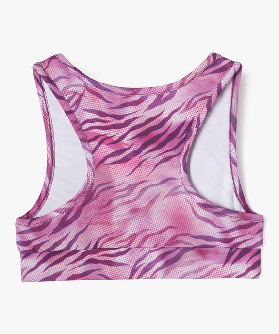 Débardeur de sport court imprimé fille vue4 - GEMO (ENFANT) - GEMO