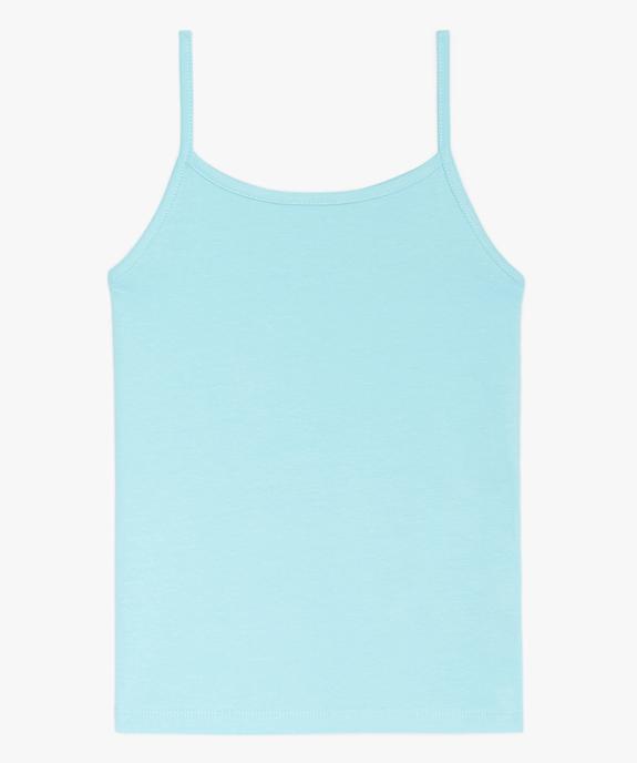 Débardeur fille à fines bretelles en coton bio vue1 - GEMO 4G FILLE - GEMO