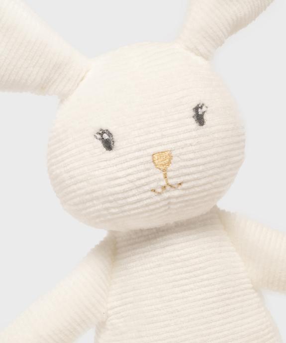 Doudou lapin en velours côtelé bébé vue2 - GEMO (ACCESS) - GEMO