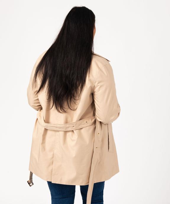 Trench court avec ceinture femme grande taille vue3 - GEMO (G TAILLE) - GEMO