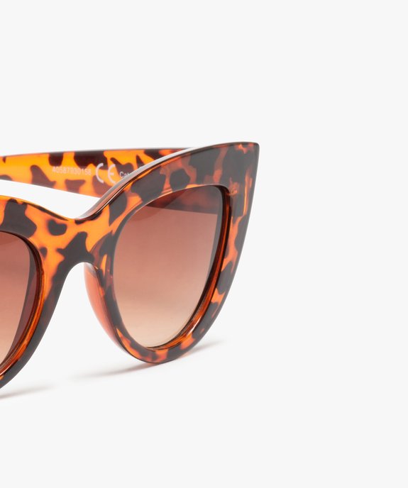 Lunettes de soleil pour femme forme papillon à grosse monture vue2 - GEMO (ACCESS) - GEMO