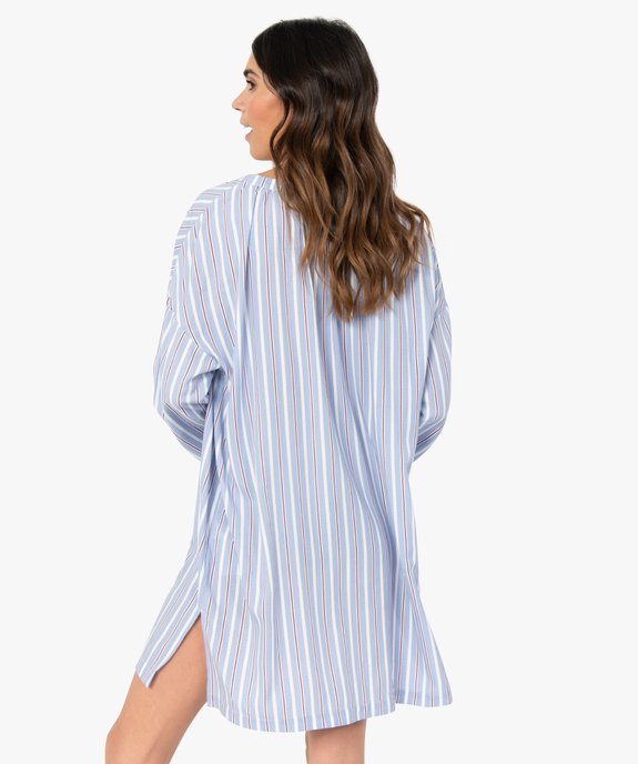 Chemise de nuit femme à manches 3/4 vue3 - GEMO(HOMWR FEM) - GEMO