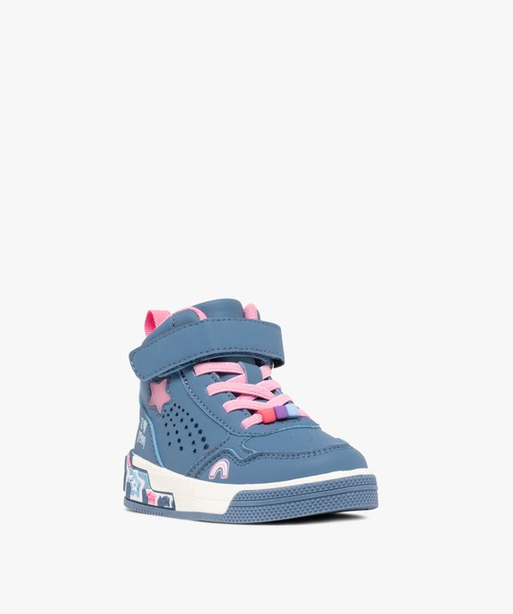 Baskets fille mid-cut étoile lumineuse et à semelle fantaisie  vue3 - LOVELY WINGS - GEMO