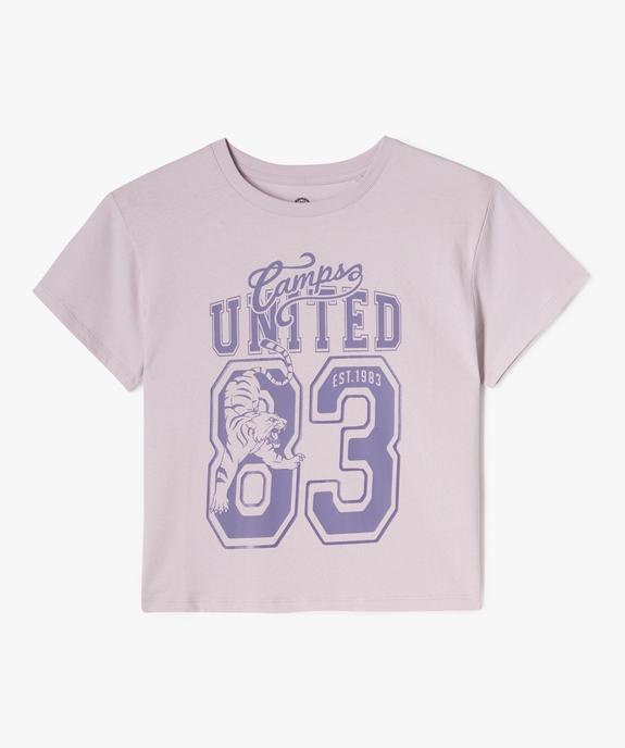 Tee-shirt manches courtes avec motif XXL fille - Camps United vue1 - CAMPS GEMO FOR GOOD - GEMO